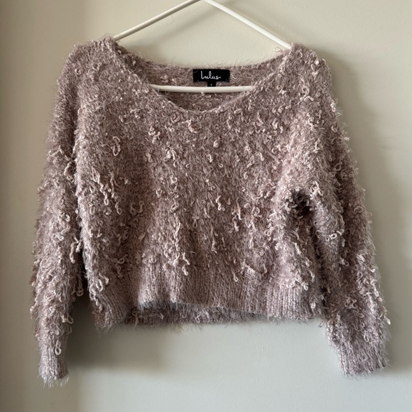 Lulus Sweaters - Lulus Eyelash Knit Texture Crop Sweater